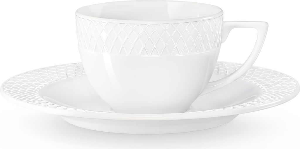 Wilmax Kaffee Tassen & Untertassen Set 6-teilig 90 ml Porzellan WL-880101400/AB6