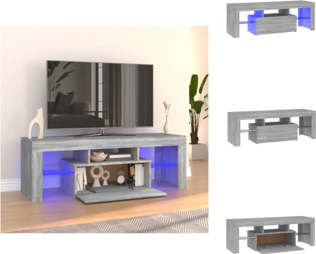 Offerta Mobile TV 120cm Grigio Sonoma LED | Prezzo Imbattibile vidaXL
