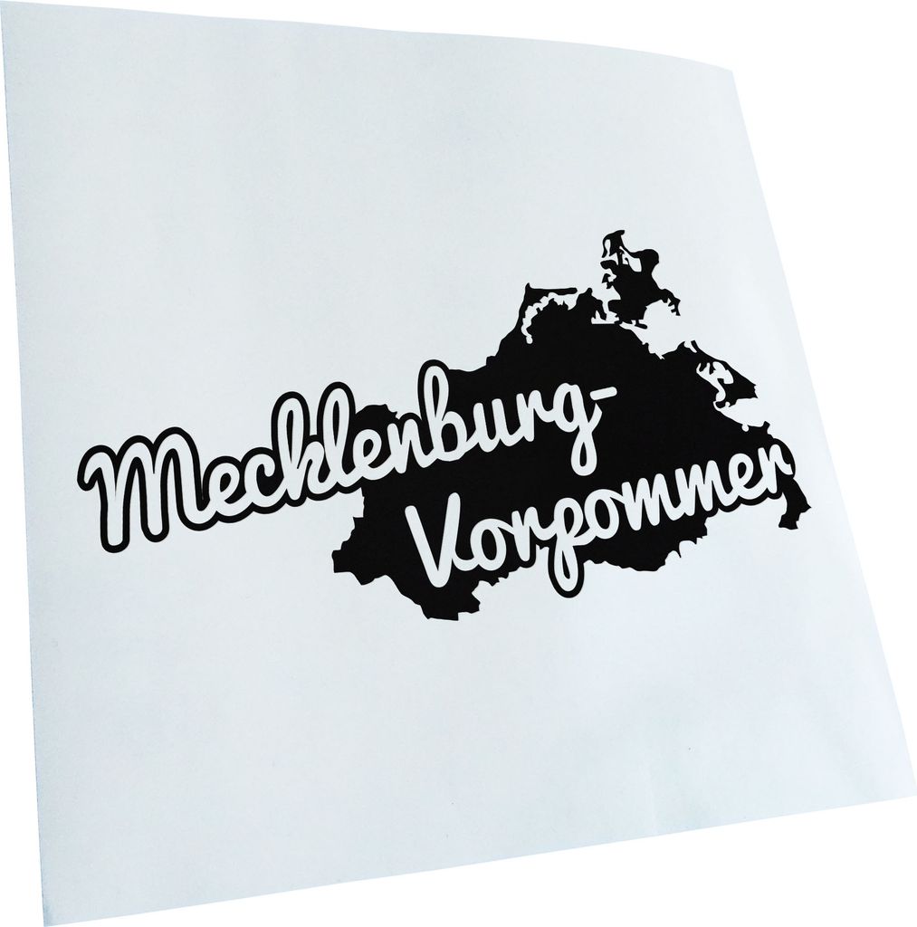 Kiwistar - Autoaufkleber - Mecklenburg-Vorpommer Herkunft - Schwarz - 60x32cm - Aufkleber für Auto, Laptop, Fahrrad, LKW, Motorrad mehrfarbig JDM ...