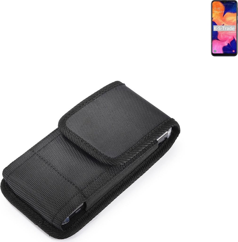 Holster Gürteltasche kompatibel mit Samsung Galaxy A10s Holster Gürtel Tasche wasserabweisend Handy Hülle Schutz Hülle Outdoor schwarz K-S-Trade