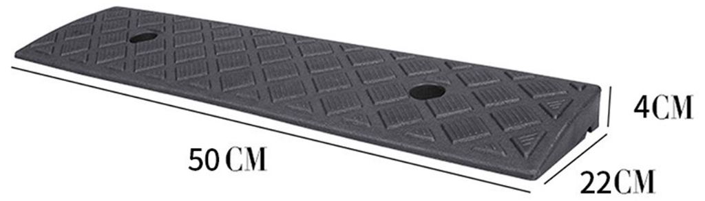 Produktbild von Auffahrrampe 50x27x7 Cm – Bordsteinrampe Für Auto, Rollstuhl, Motorrad & Anhänger, Bis 3 T