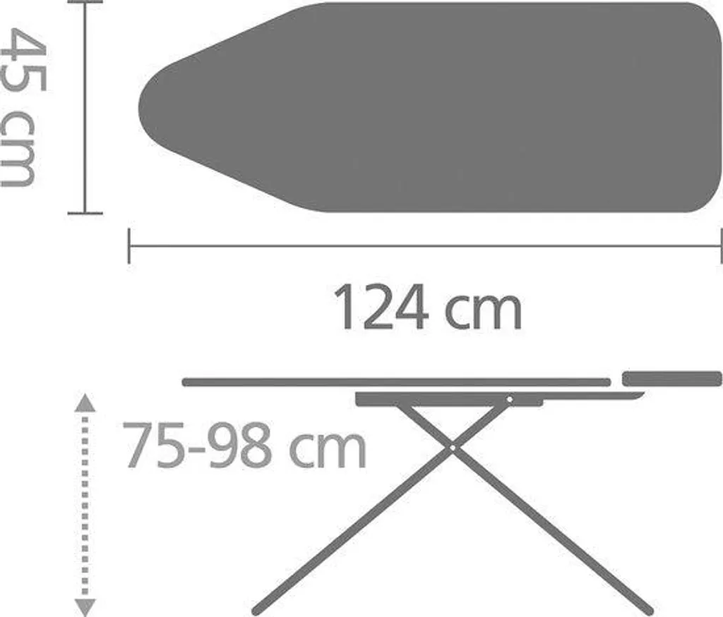 Table à repasser pour centrale vapeur Steam Control cadre gris robuste - 22