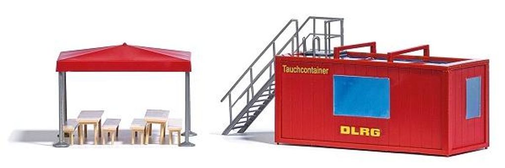 Busch 1618 - 1/87 / H0 DLRG Tauchcontainer - Neu