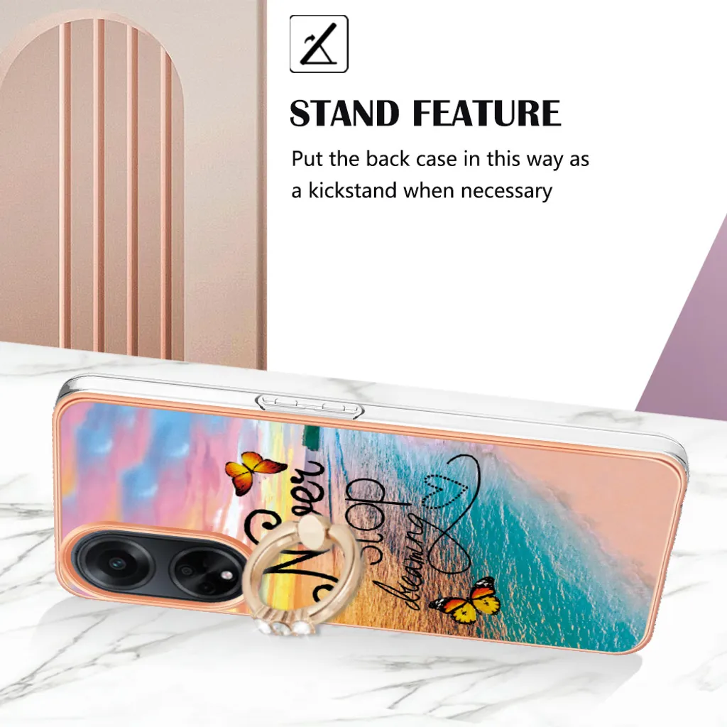 Custodia Oppo A98 a Prova di Bimbo: Silicone, Anello Oro e Sicurezza - 3