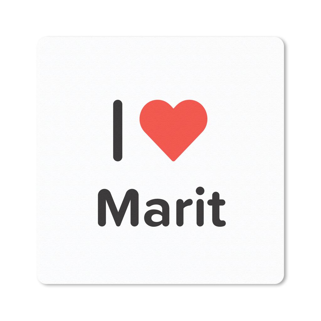 MuchoWow Mauspad Mousepad Ich liebe - Marit - Mädchen 30x30 cm - Mousepads - Maus Mat - Pad - Mausunterlage - Gaming
