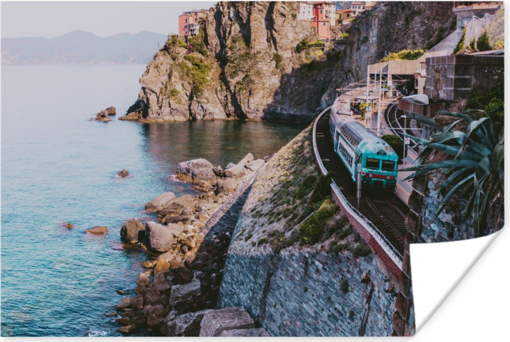MuchoWow Poster Italien - Zug - Meer 180x120 cm - Fotoplakat