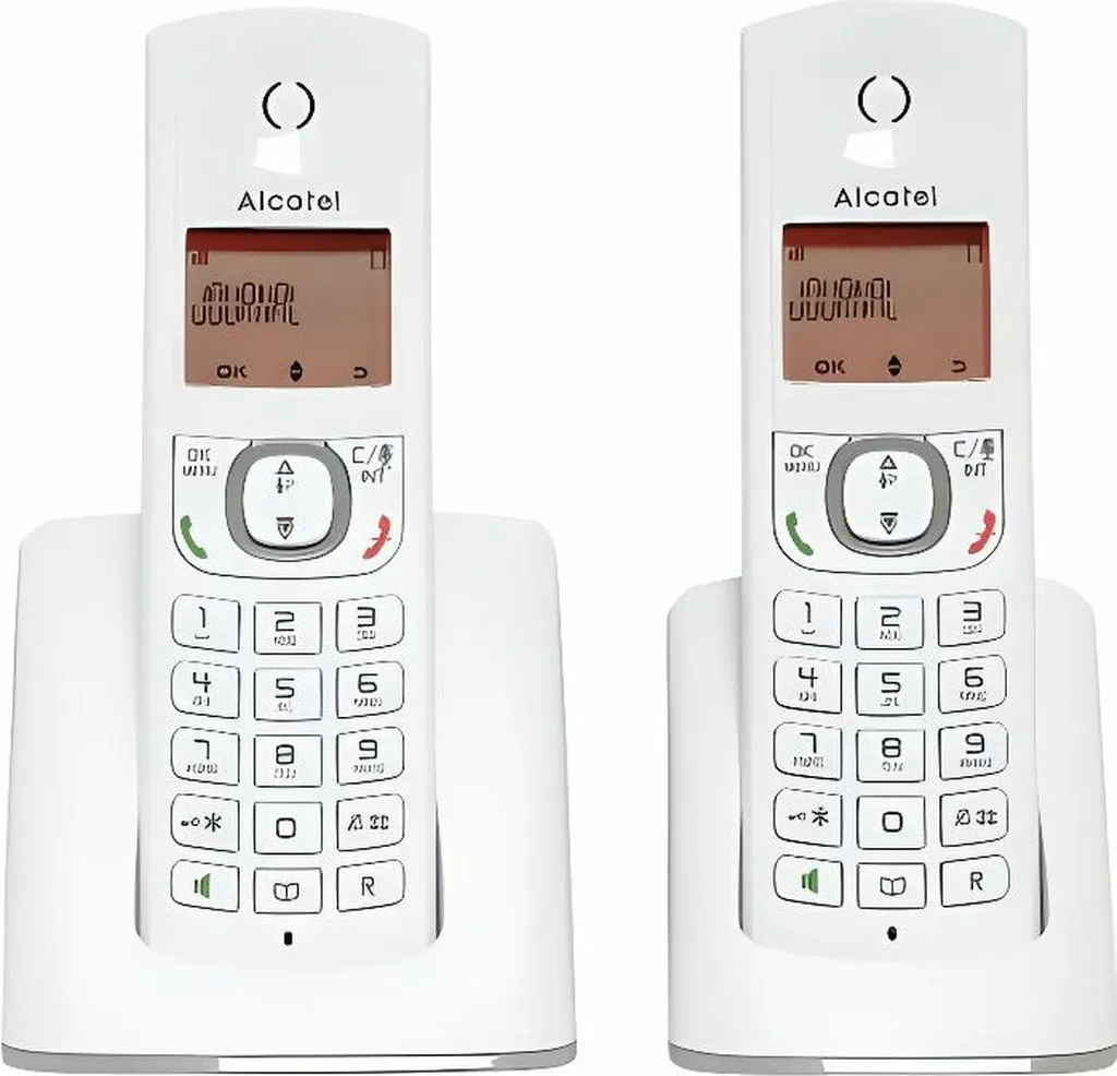 Alcatel F530 Cordless Facile e Chiaro | Bianco/Grigio per la Tua Casa - 1
