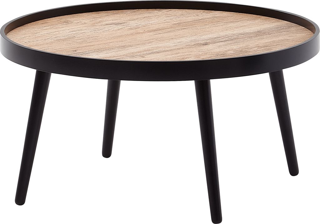 tinkaro Couchtisch rund RABAH Holz Wohnzimmertisch Braun