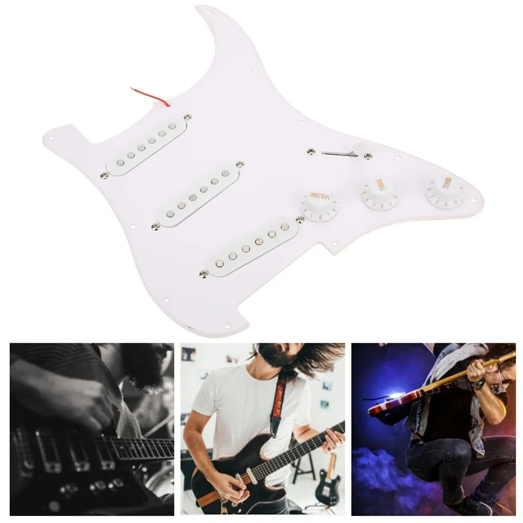 Réparez votre Guitare avec la Plaque de Protection Blanche Pré-câblée