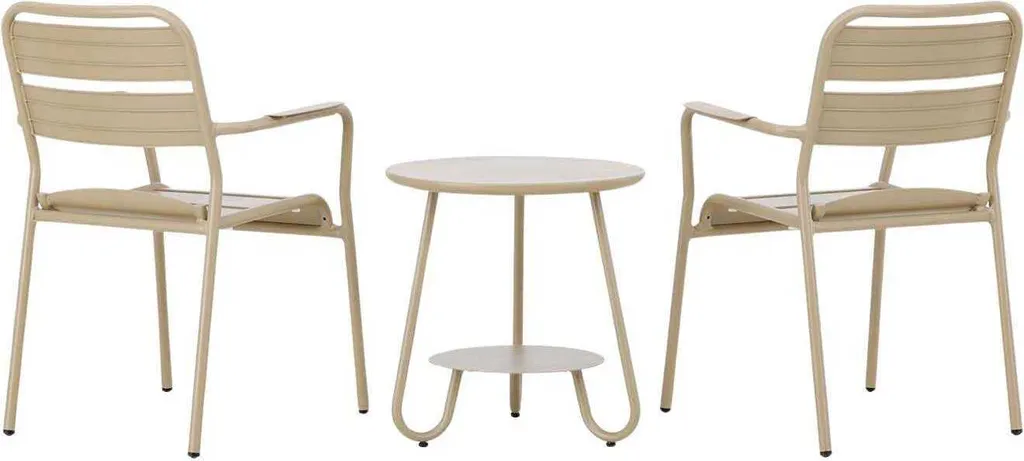 Faro ensemble de salon 3 parties beige : canapé et fauteuils élégants - 10