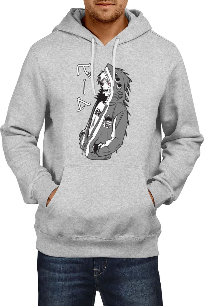 Herren Kapuzenpullover Manga Japan Anime Comics Animation Chainsaw Anime manga Man 02, Man L / Grau
