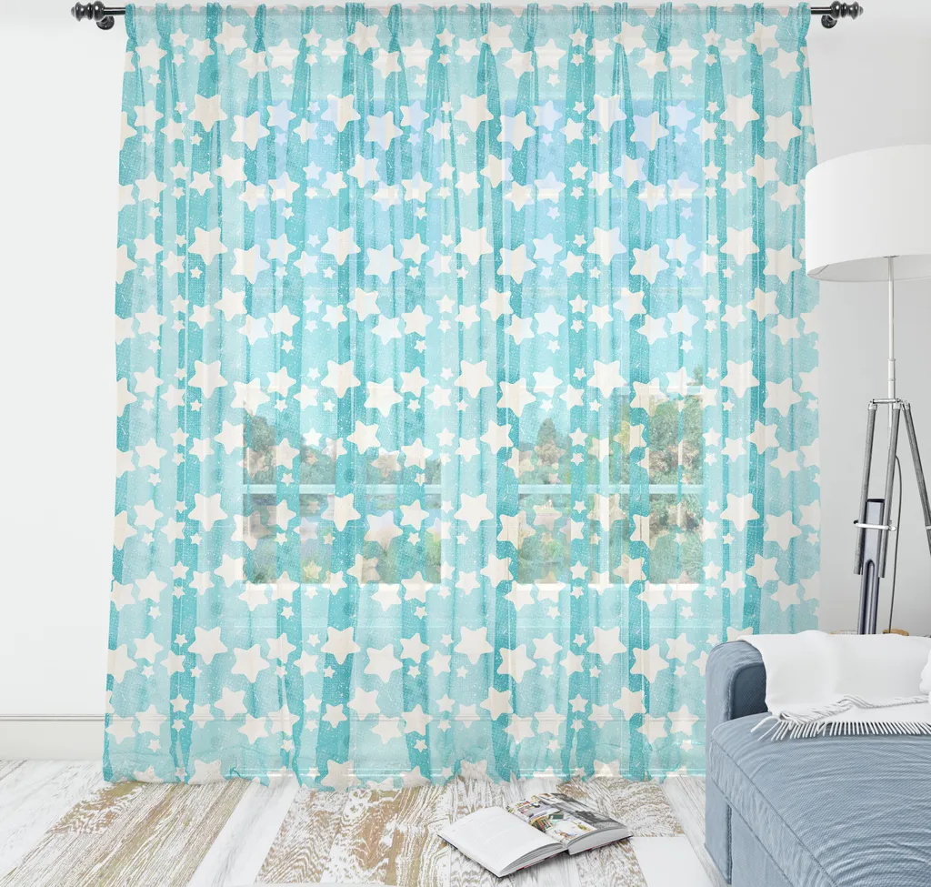 ABAKUHAUS Arazzo stellato, motivo moderno in stile grunge su sfondo punteggiato a mezzitoni, tessuto satinato setoso per soggiorno e camera da letto, 160 cm x 274 cm, color guscio d'uovo e schiuma di mare