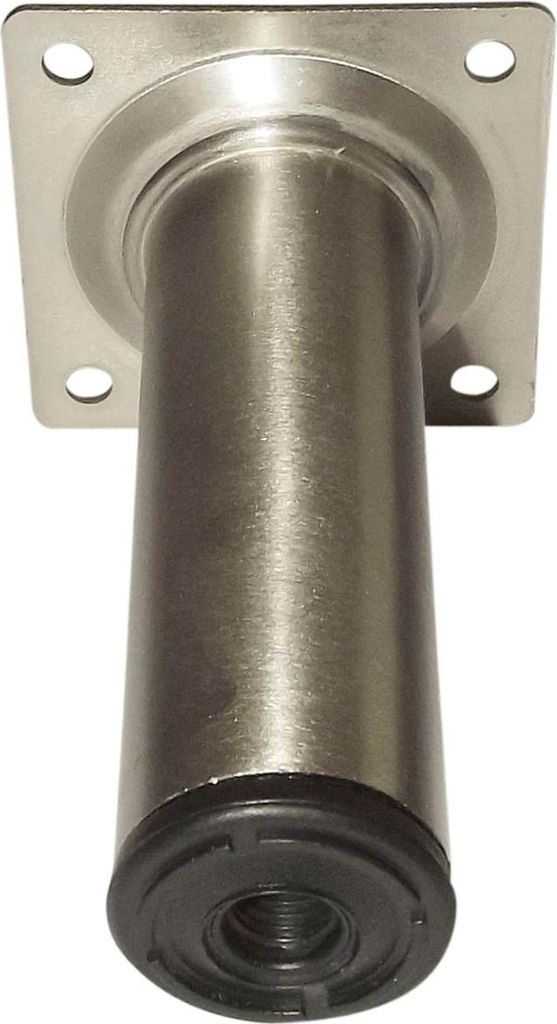 Möbelfüße Tischbeine rund Möbelbeine ø 30 mm Länge 300 mm Stahl Edelstahl-Effekt