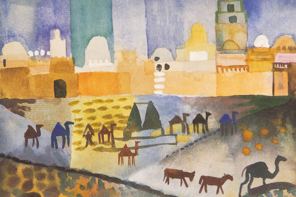 August Macke Kunstdruck Bild - Kairouan I, 1914 (80 x 120 cm)