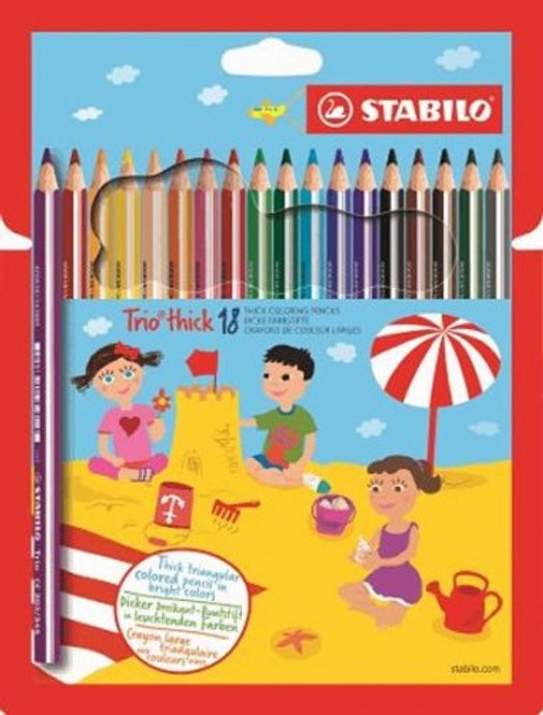 Dreikant-Buntstift - STABILO Trio dick - 18er Pack - mit 18 Produktbild 