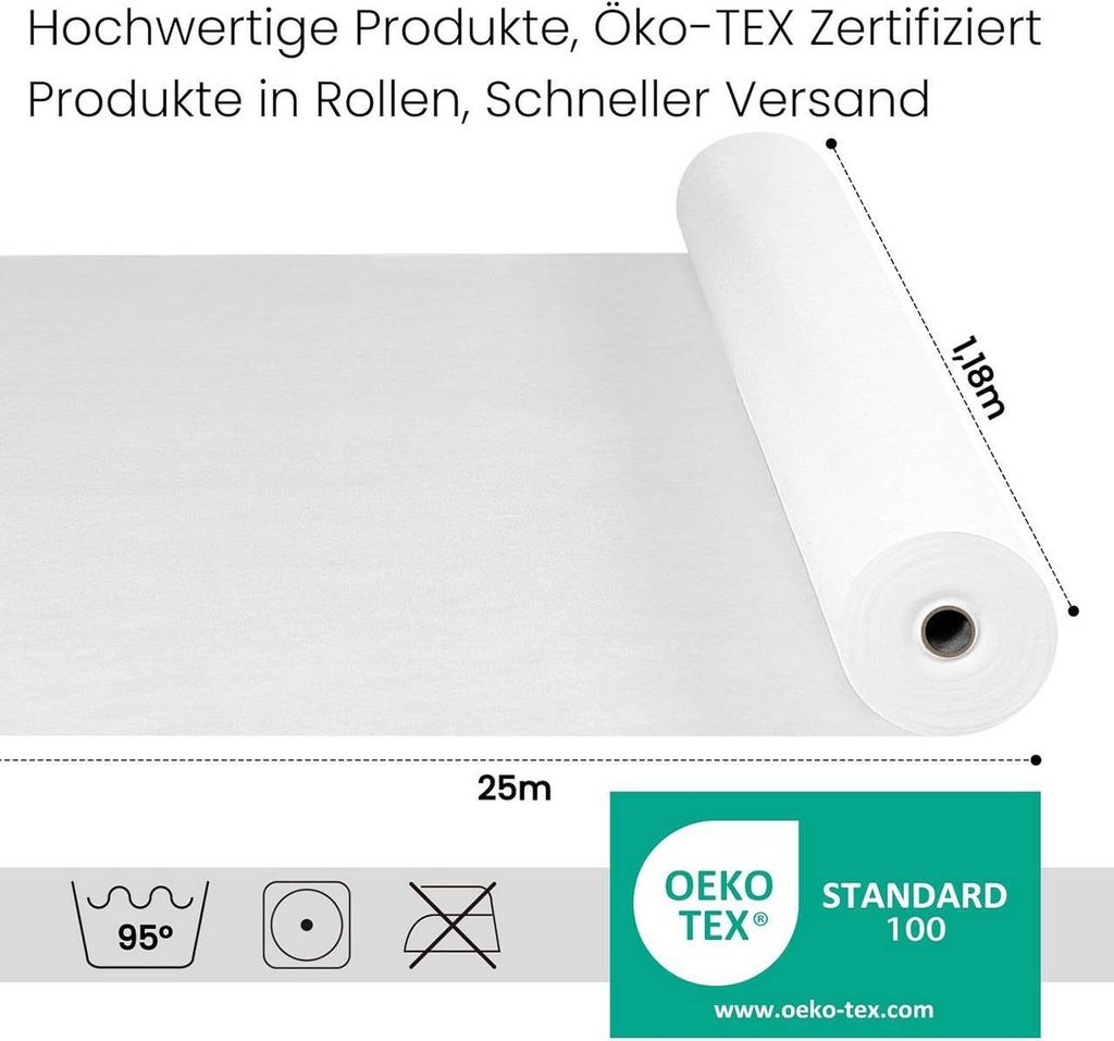 WOLTU Tischdeckenrolle, Einweg Vlies, wasserdicht
