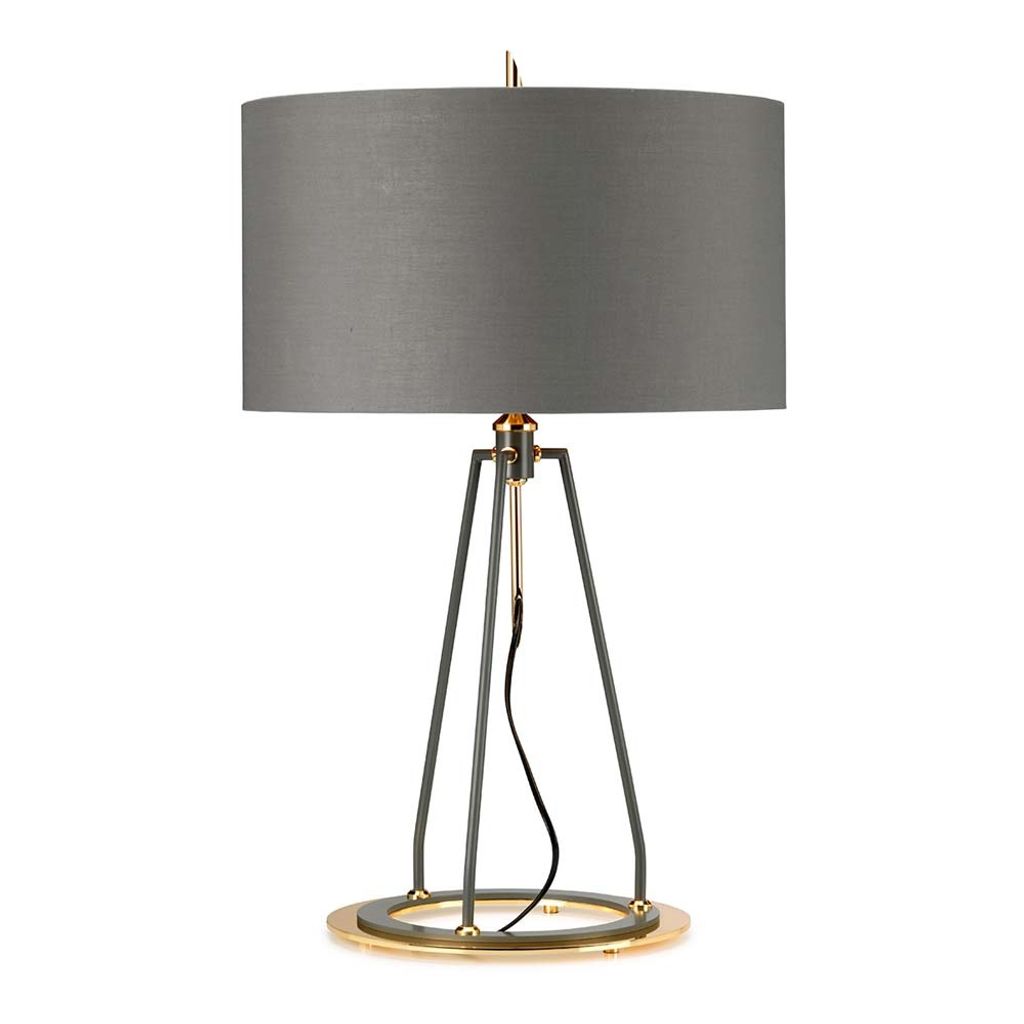 Ferrara Tischleuchte dunkelgrau, goldfarben poliert 737mm Elstead Lighting FERRARA-TL-GPG