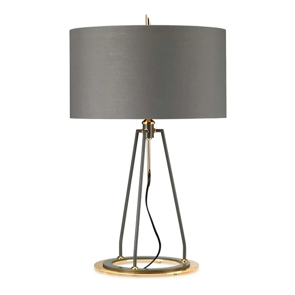Lampe de bureau élégante Ferrara Elstead gris or pour coin lecture