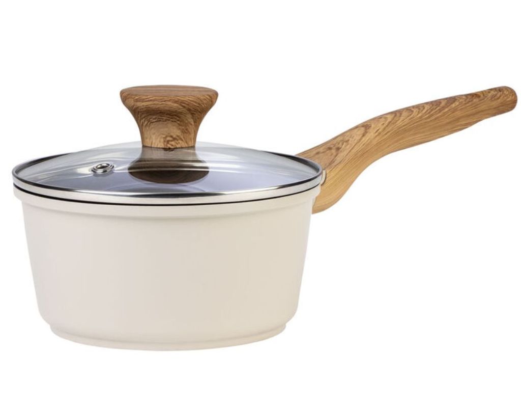 Ernesto Aluguss Stielkasserolle Kochtopf Ø 16 cm, beige, Produktbild 