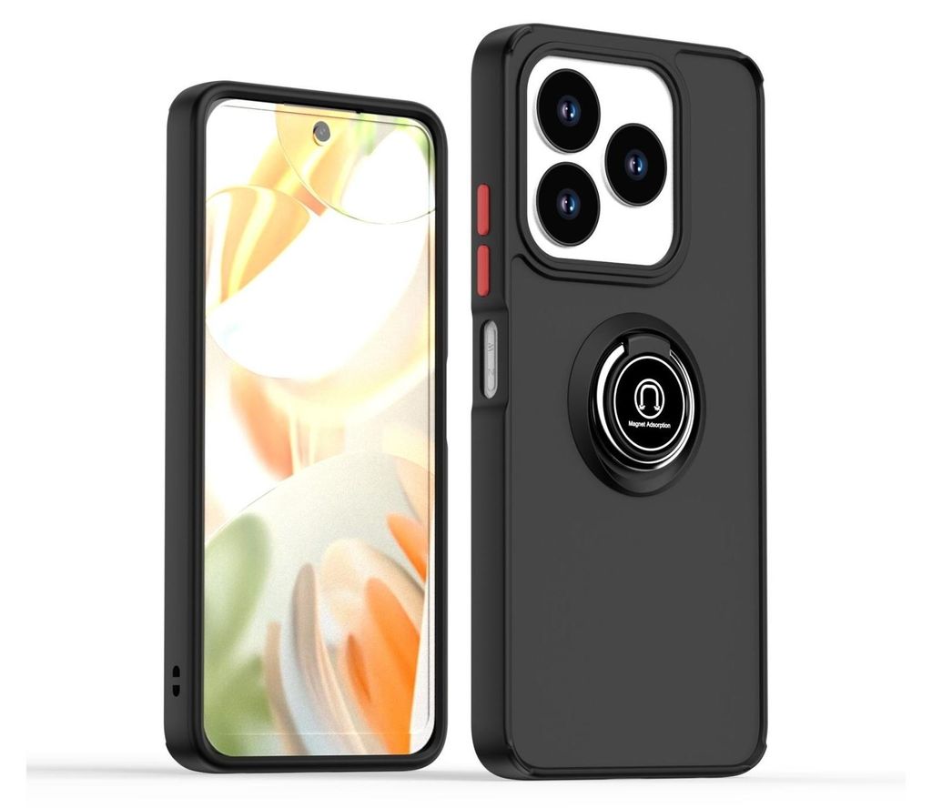 Für ZTE Blade V60 Smart / Blade A75 4G Shadow Design TPU + PC Schutz Hülle Tasche Case Schutzhülle Schwarz / Rot