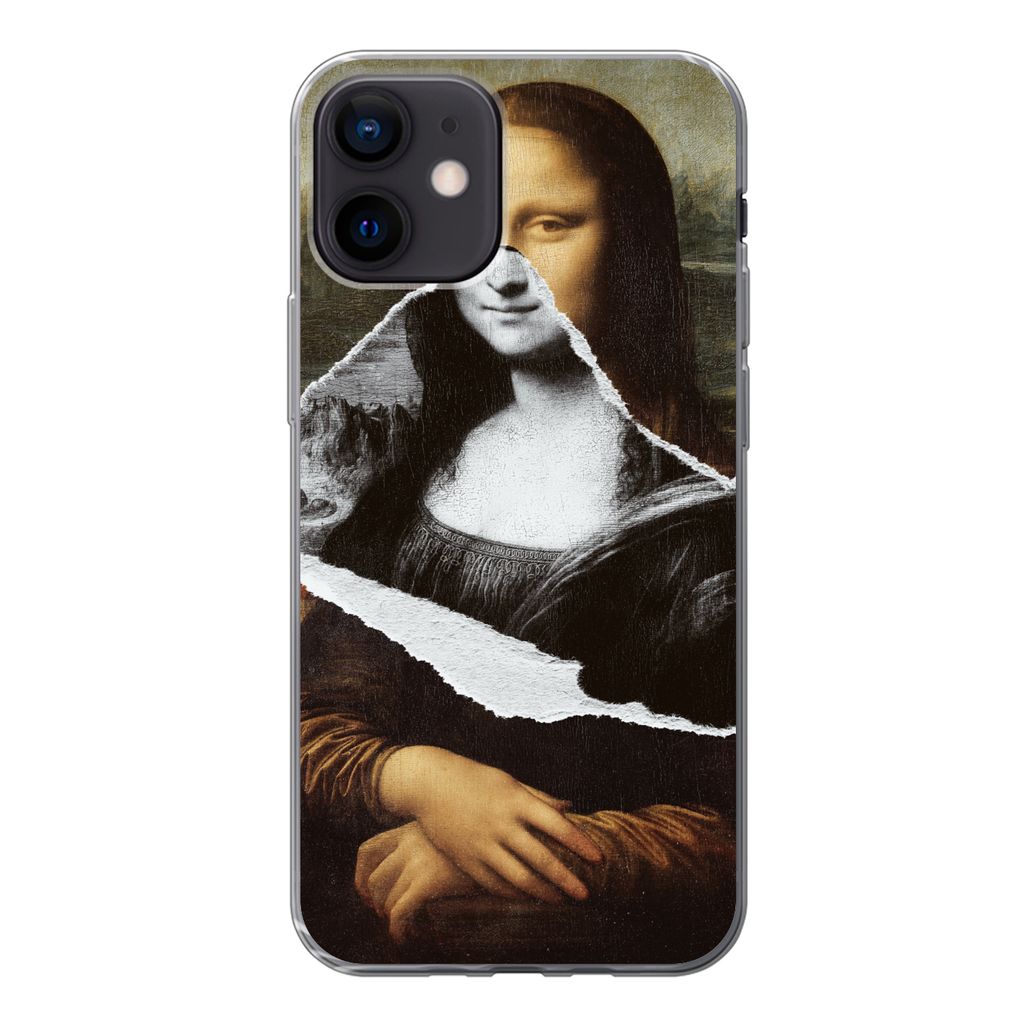 MuchoWow Handyhülle Schutzhülle Hülle für iPhone 12 Mona Lisa - Da Vinci - Kunst Silikon Softcase Handy Hülle - Schutzhülle