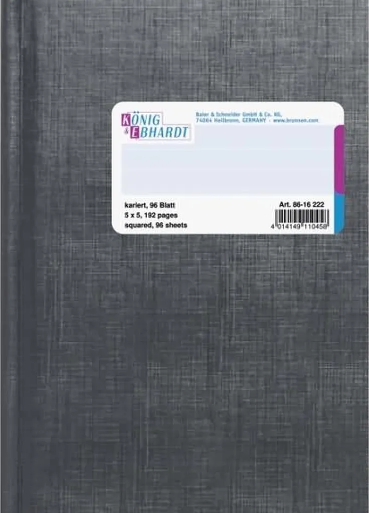 Lot de 5 carnets de notes A6 à petits carreaux 96 feuilles professionnels