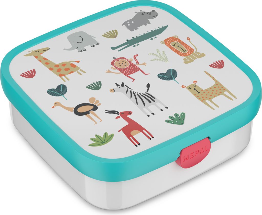 Mepal - Bento Brotdose Groß Campus - Bento Lunchbox für Kinder - Inklusive 2 auslaufsicheren Bento Fächern & Gabel - Bento-Fach ist mikrowelleng...