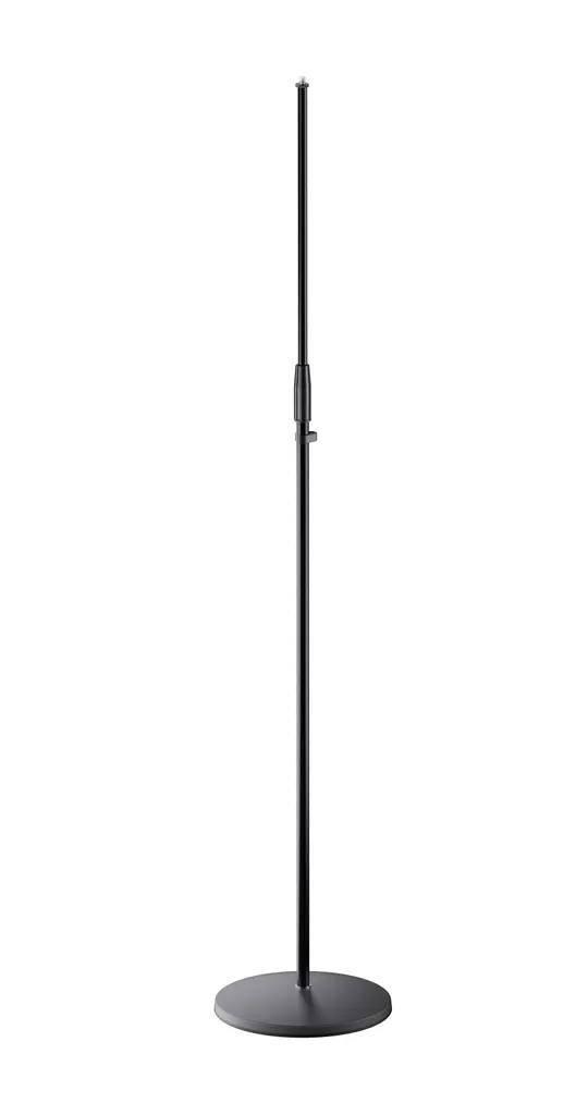 Support de microphone professionnel K&M 26050 avec base ronde stable noir