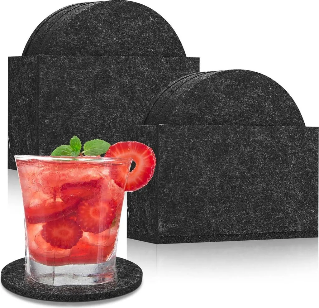 Sottobicchieri Bar in Feltro Set 16pz: Ideali per Feste e Aperitivi