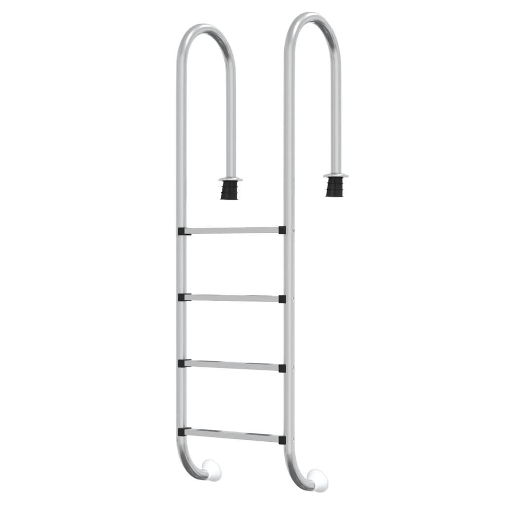 vidaXL Pool-Leiter 54x38x184,5 cm Edelstahl 304 Produktbild 