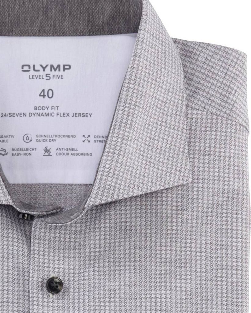 Olymp Langarm Business Hemd für Herren in grau grau 1134-20-00004