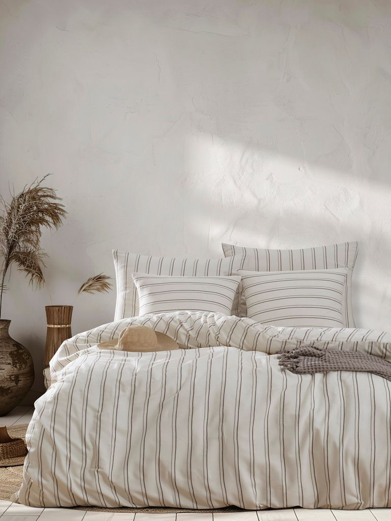 L'Essentiel Linge de Maison, Hamilton - Beige, Beige, Bettbezug-Set für Super-King-Size-Betten (FR), 70 % BAUMWOLLE / 30 % POLYESTER, 260 x 220 cm