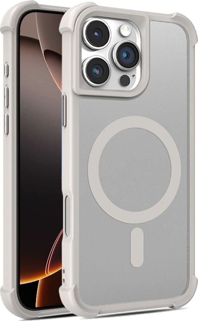 Mobigear Armor Shield iPhone 16 Pro MagSafe Hülle Hardcase Backcover - Grau