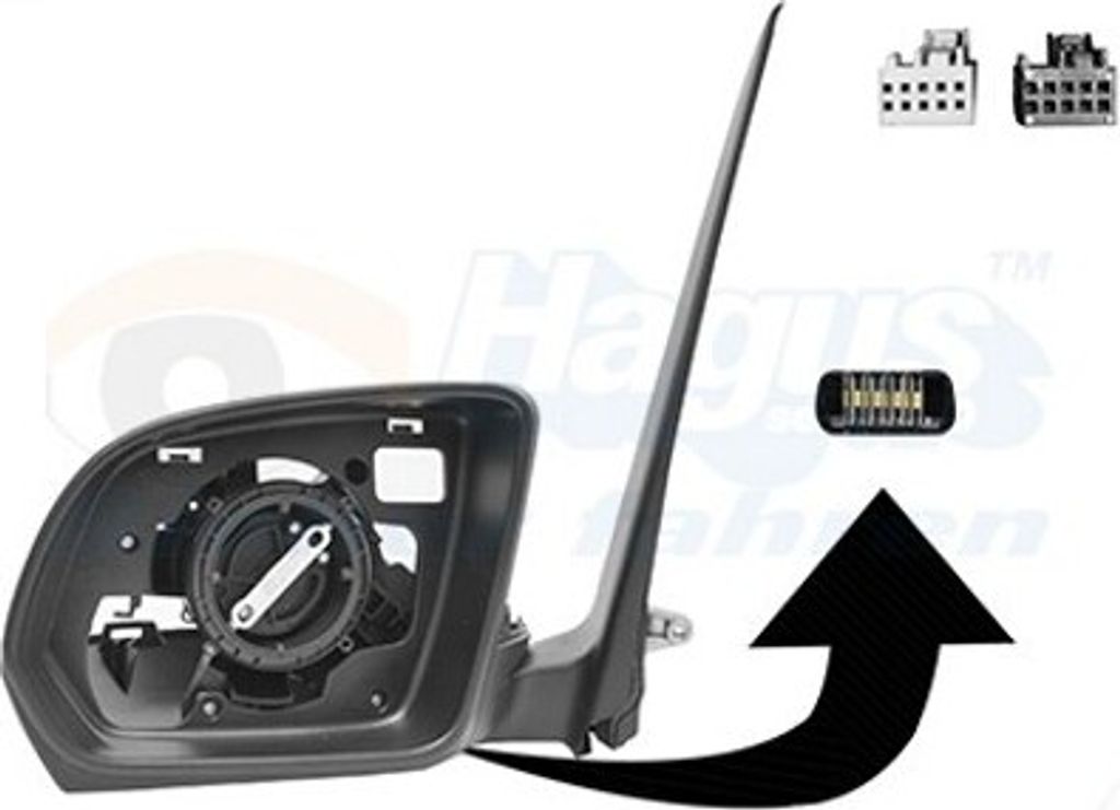 VAN WEZEL 3082827 Außenspiegel Seitenspiegel Links passend für MERCEDES-BENZ V-Klasse (W447) VITO Tourer (W447) VITO Kasten (W447) VITO Mixto (W447)