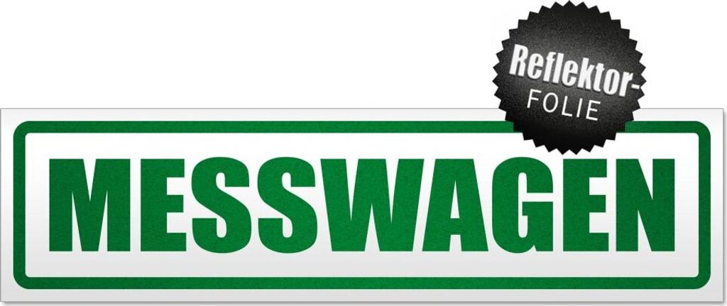 Messwagen Magnetschild Schild magnetisch