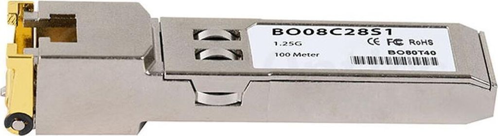 BlueOptics 00AY240-BO, Kupfer, 1250 Mbit/s, RJ-45, 100 m, Silber, RoHS