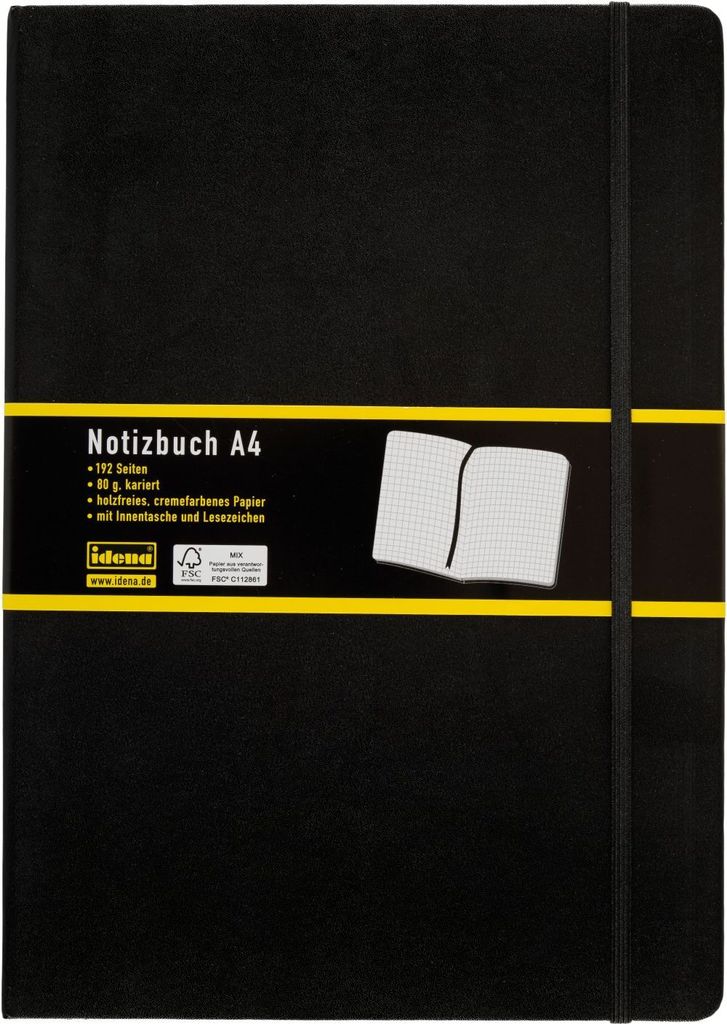Idena Notizbuch / Kladde / 192 Seiten / kariert / DIN A4 / Produktbild 
