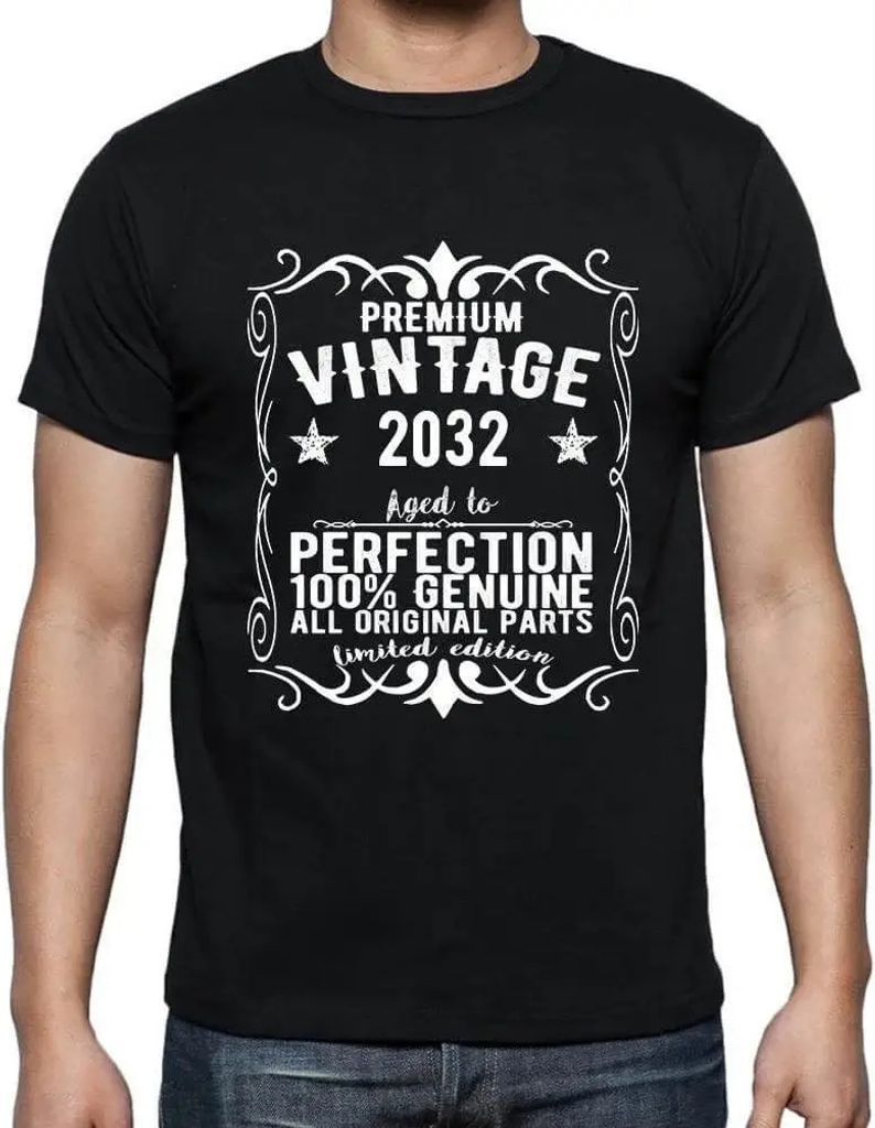 Herren Grafik T-Shirt Alle Originalteile bis zur Perfektion gealtert 2032 – All Original Parts Aged to Perfection 2032 – Öko-Verantwortlich Vi...