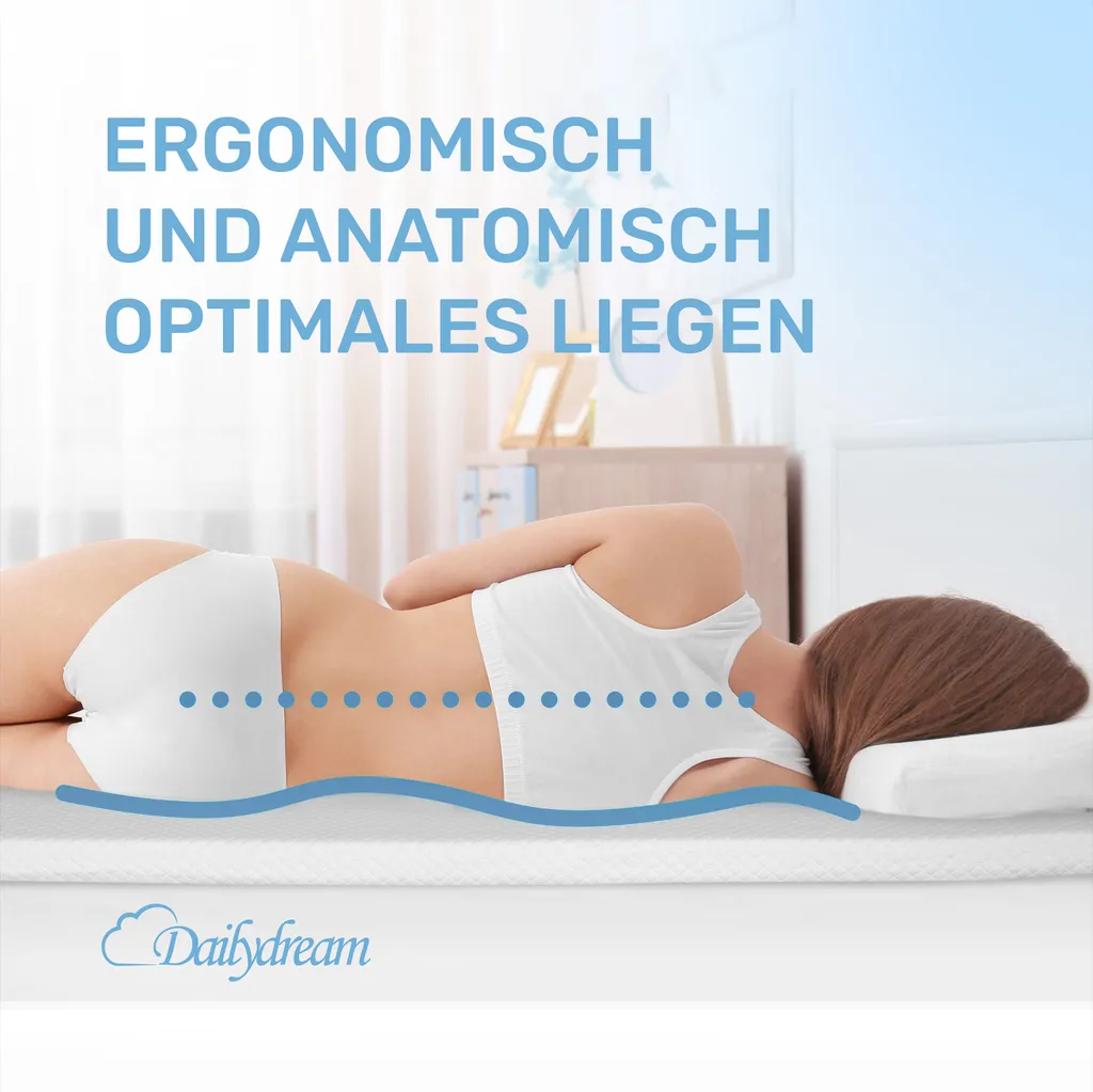 Surmatelas DD Cool Touch M 140 x 200 cm - Confort Ferme et Fraîcheur