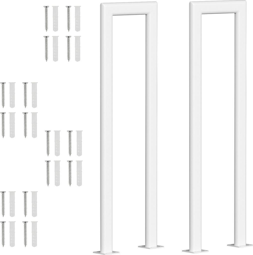 Vigevee 65cm U-Form Treppengeländer Weiß Ovalrohr Handlauf Produktbild 