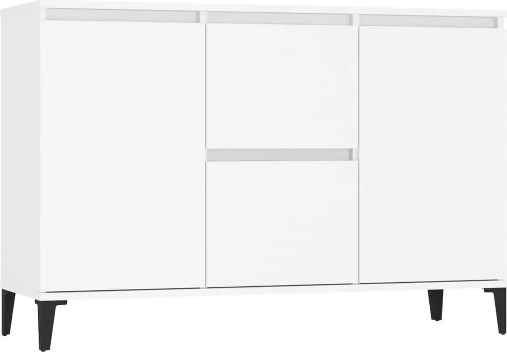 Buffet blanc 102x35x70 cm pour ranger vos affaires et désencombrer la maison