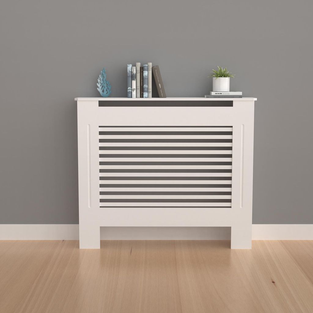 FATIVO kryt topení 78x19x92 cm – vysoký kryt topení v bílé Obrázek produktu 