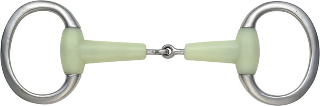 Shires - Equikind Flach Gelenk-Trense Olivenkopf-Trense ER741 (6 in) (Blassgrün)