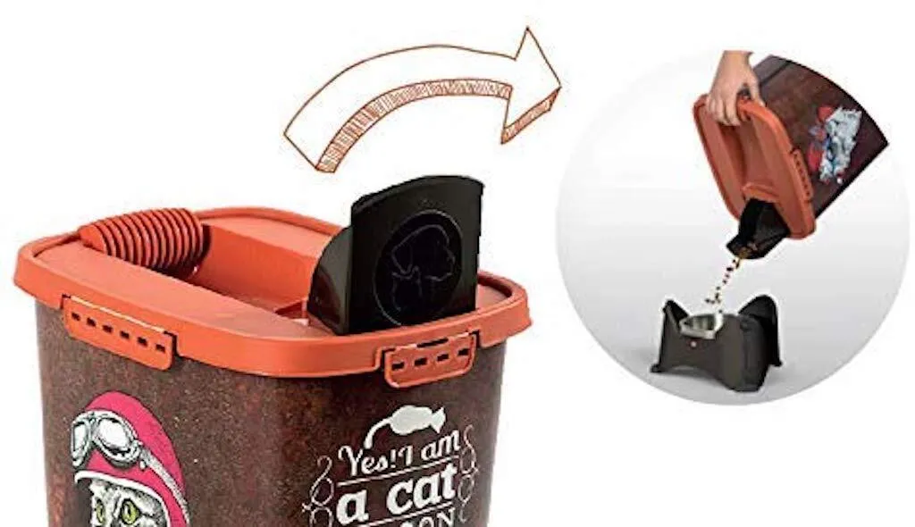 Bac de Stockage Croquettes 50L Rotho MyPet Cody avec Couvercle Doseur