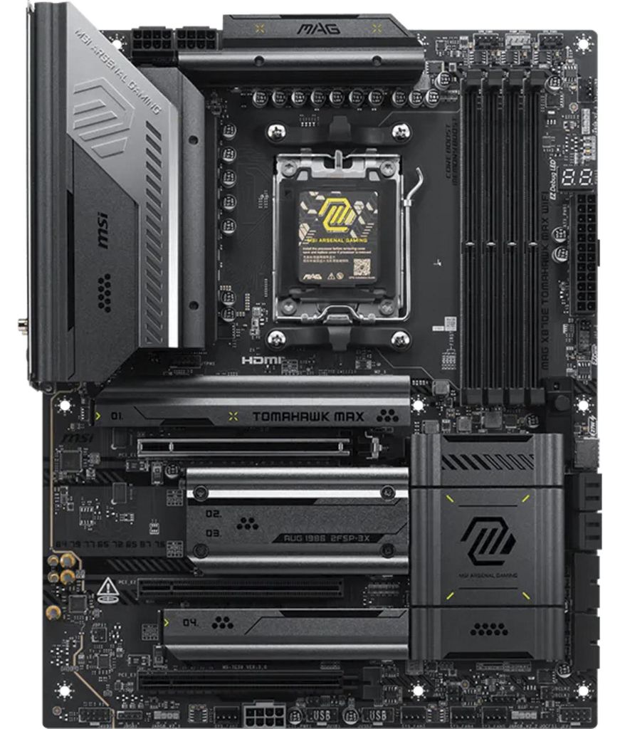 MSI MAG X870E TOMAHAWK MAX WIFI Motherboard AMD X870E Sockel AM5 ATX