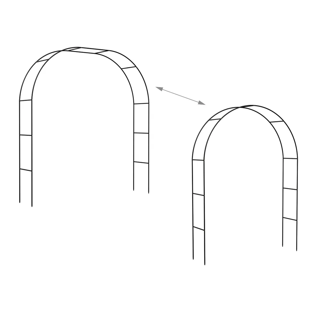 Support de Roses pour Entrée de Jardin - Arche Décorative en Métal - 5