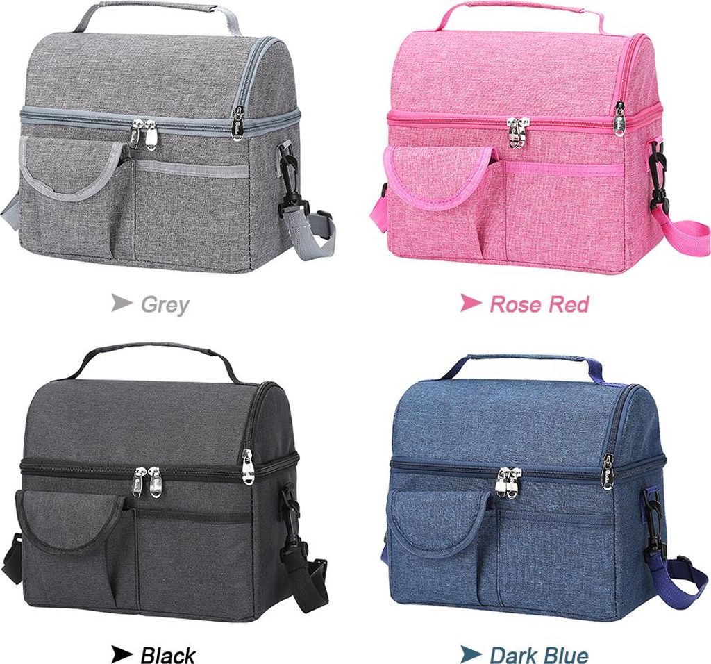Tragbare, doppellagige, isolierte Kühltasche, Lunchtasche für Camping, Grillen, Picknick, Outdoor-Aktivitäten