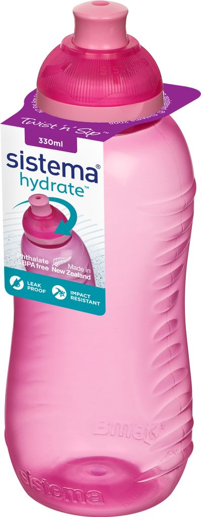 Sistema 330ml Twist `N` Sip Squeeze Bottle - Misty Purple