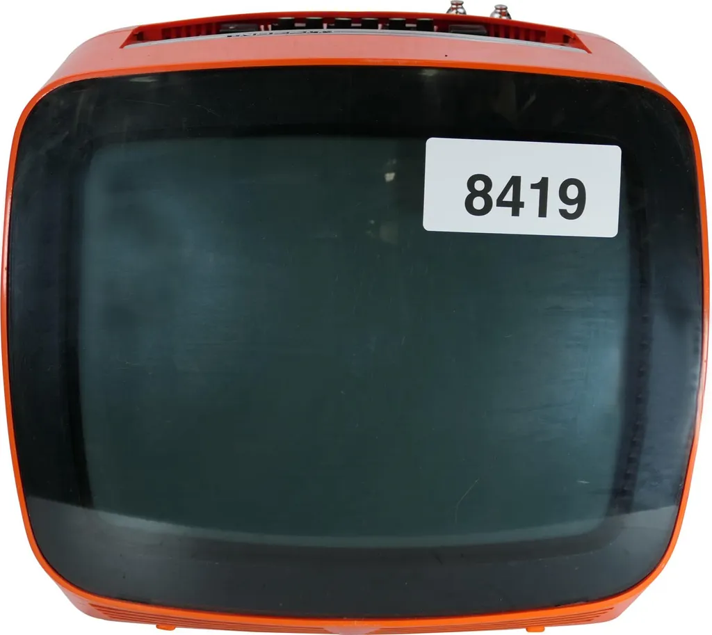 Mini Téléviseur Portable Vintage Indesit T12 Orange à Écran Cathodique