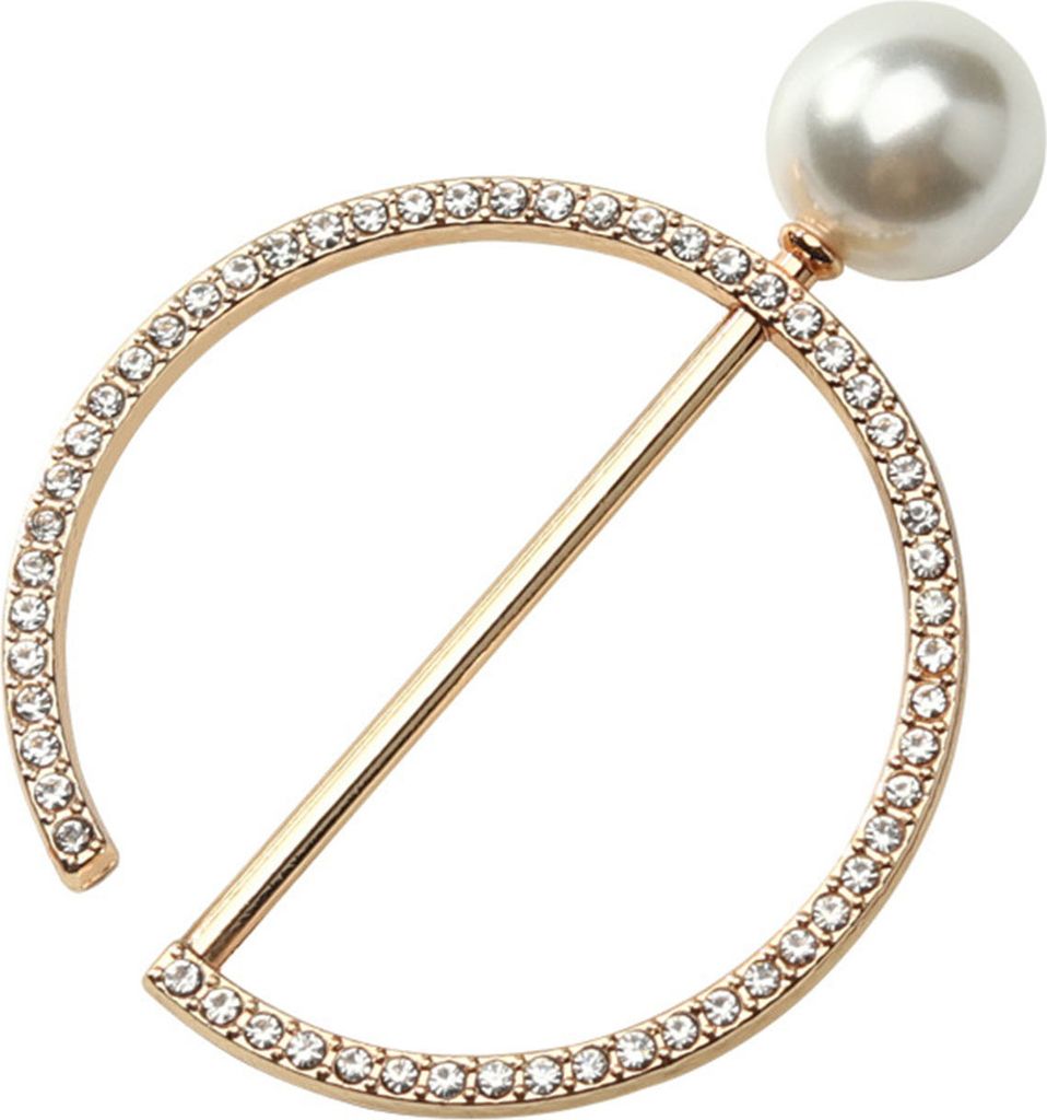 Kleidungsecke, geknotete Schnalle, elegante Kunstperle, Strass, rund, Liebesherz, T-Shirt, Schal, Kleidungsecke, Krawattenklammer, Ring, Modeschmuck-T
